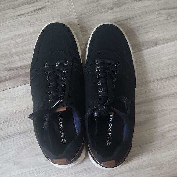 Bruno Marc Other - Bruno Marc Mens Canvas Sneakers Black Lace Up Casual Shoes Size 9.5 NWOD